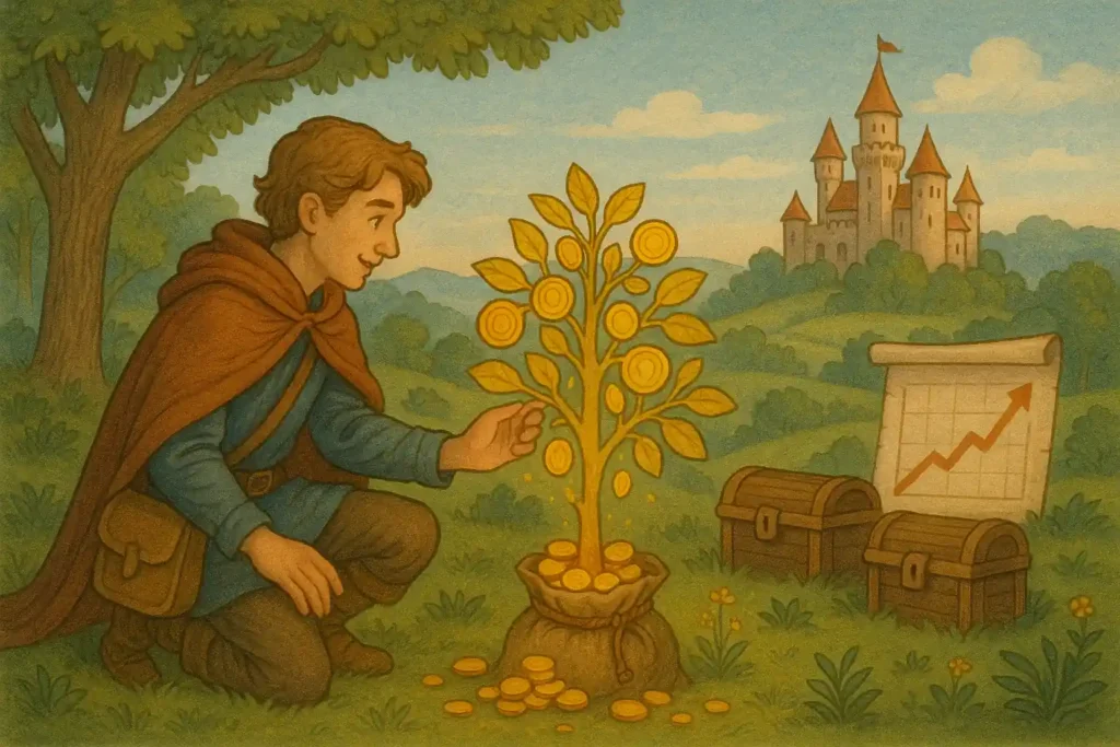 ¿Ahorrar o invertir? 🧚♀️Una moneda no es solo una moneda. Es una decisión. Es un destino.¿La dejas bajo el colchón, donde el tiempo la marchita? ¿O la plantas en terreno fértil, donde pueda crecer y dar frutos?