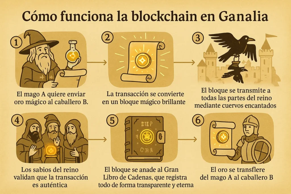 Cómo funciona la blockchain Ganalia