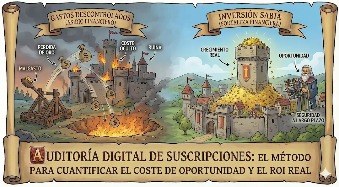 Auditoría digital de suscripciones: el método para cuantificar el coste de oportunidad y el ROI real