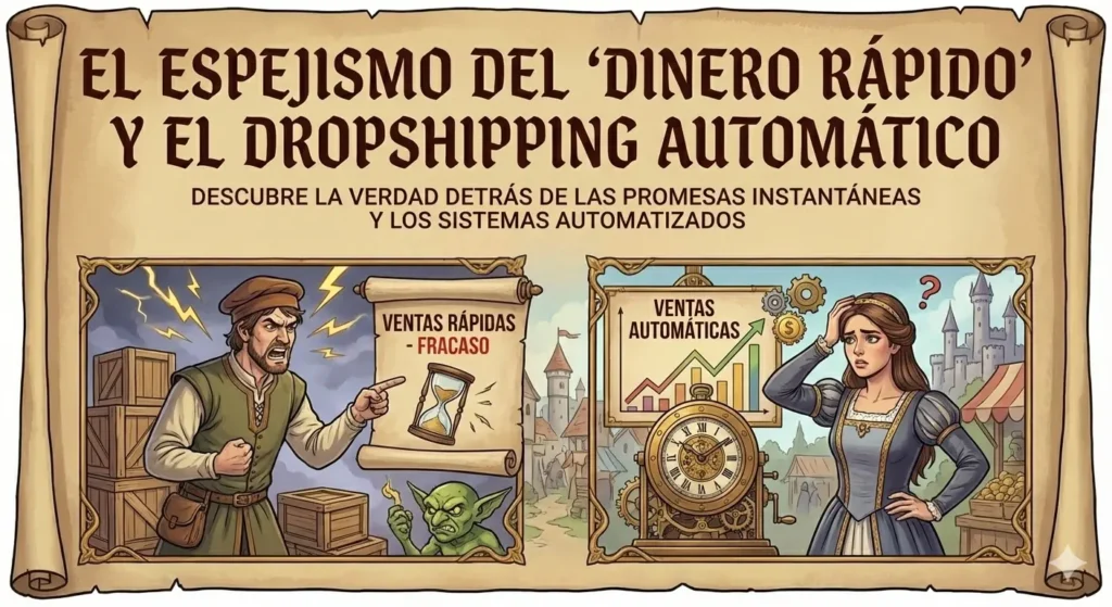 El espejismo del dinero rápido y el dropshipping automático