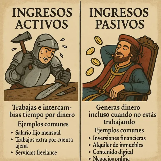 Conceptos clave: tipos de ingresos y cómo afectan a tu libertad financiera